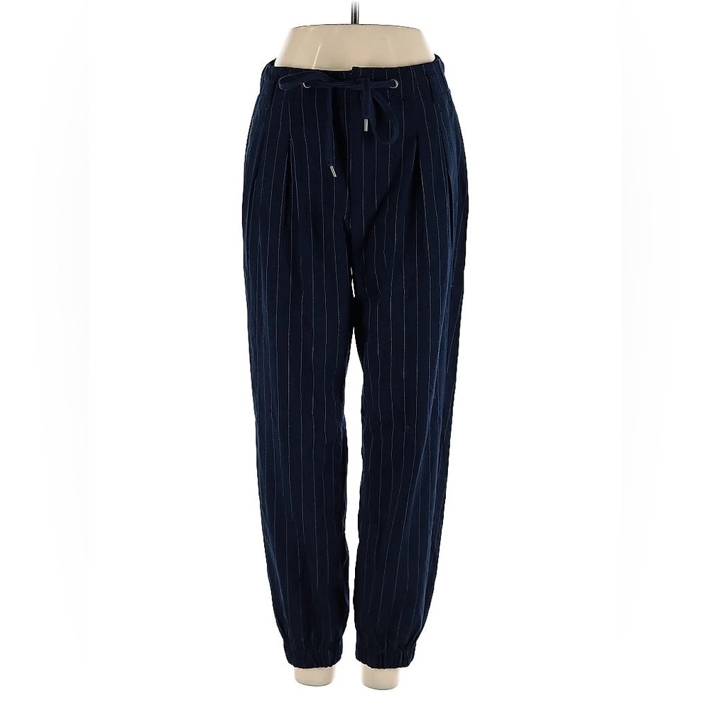 American Eagle Navy Pinstripe Jogger Tailored Pant - Size XXL